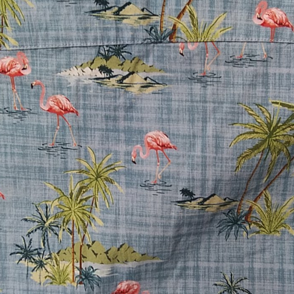 Men's Caribbean Short Sleeve Flamingos Shirt - Picture 4 of 4